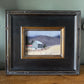 Purple Mountains and the Barn. 5x7 Original Oil Painting