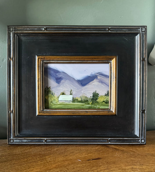 April on the Farm. 5x7 Original Oil Painting