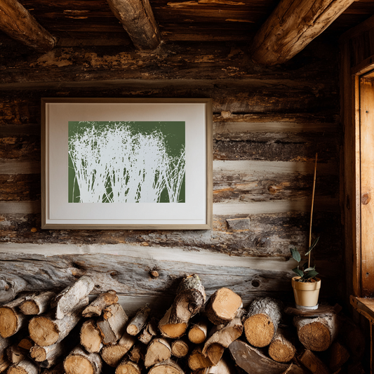 Indian Rice Grass, Original Monoprint, 20x26.5, Native Plants of Utah, Native Grass, O