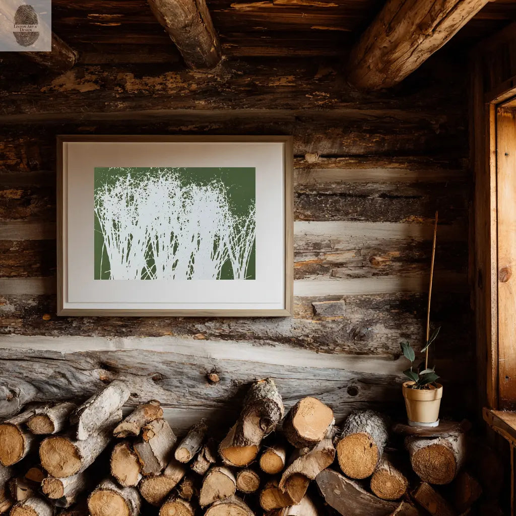 Indian Rice Grass, Original Monoprint, 20x26.5, Native Plants of Utah, Native Grass, O lintonart