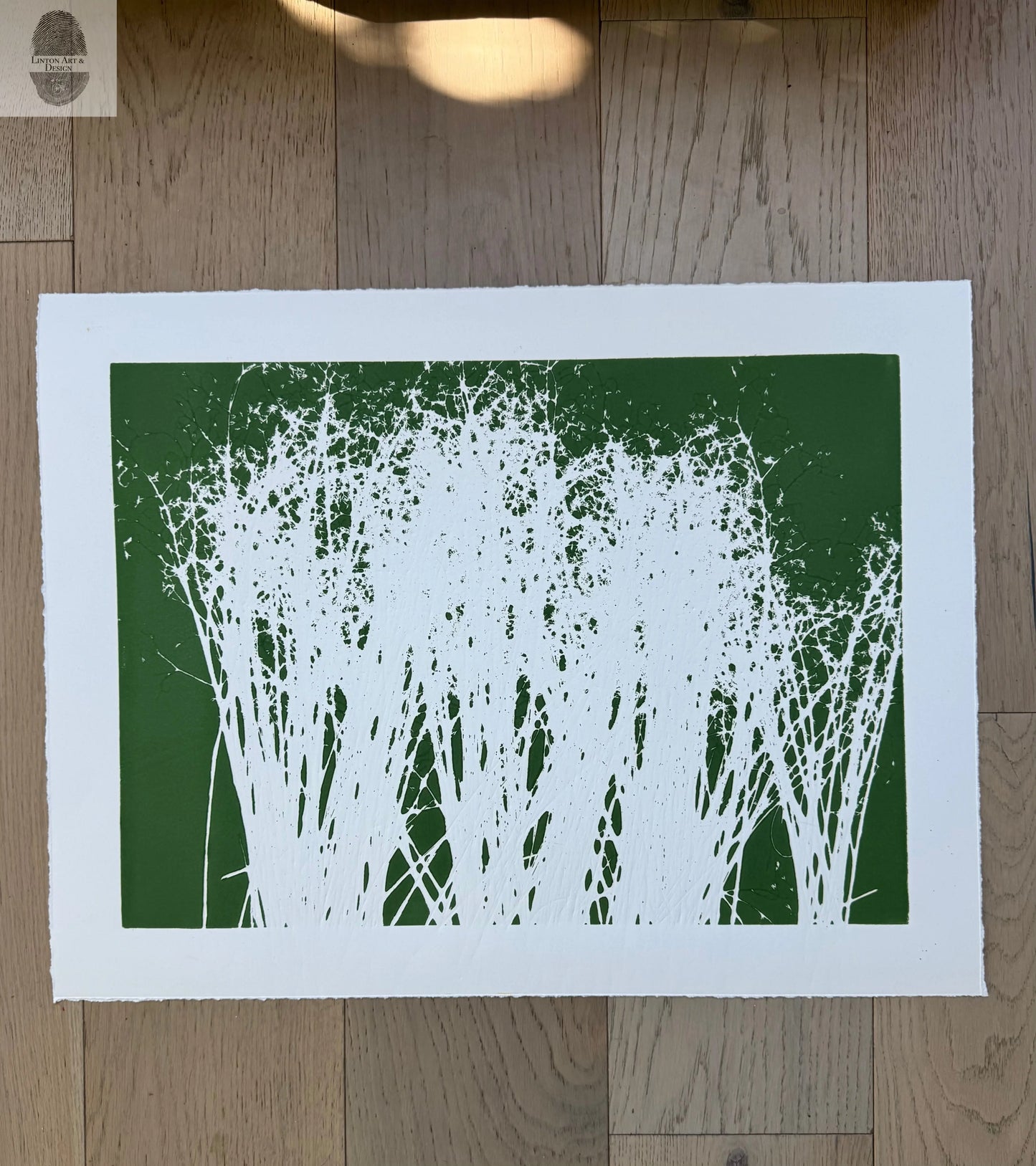 Indian Rice Grass, Original Monoprint, 20x26.5, Native Plants of Utah, Native Grass, O lintonart