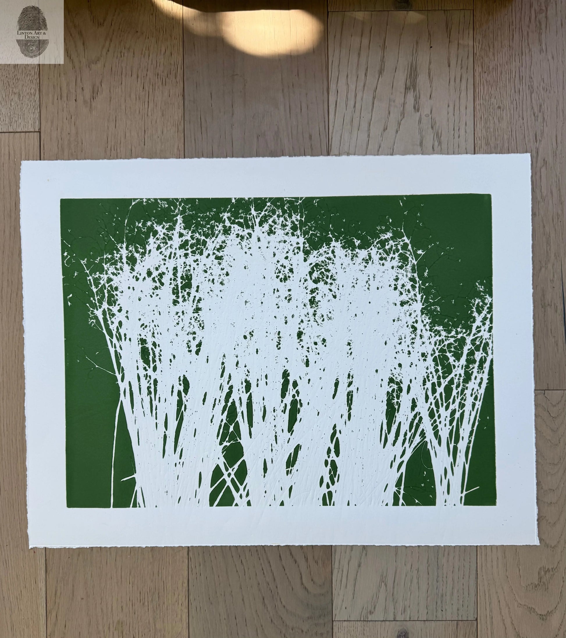 Indian Rice Grass, Original Monoprint, 20x26.5, Native Plants of Utah, Native Grass, O lintonart