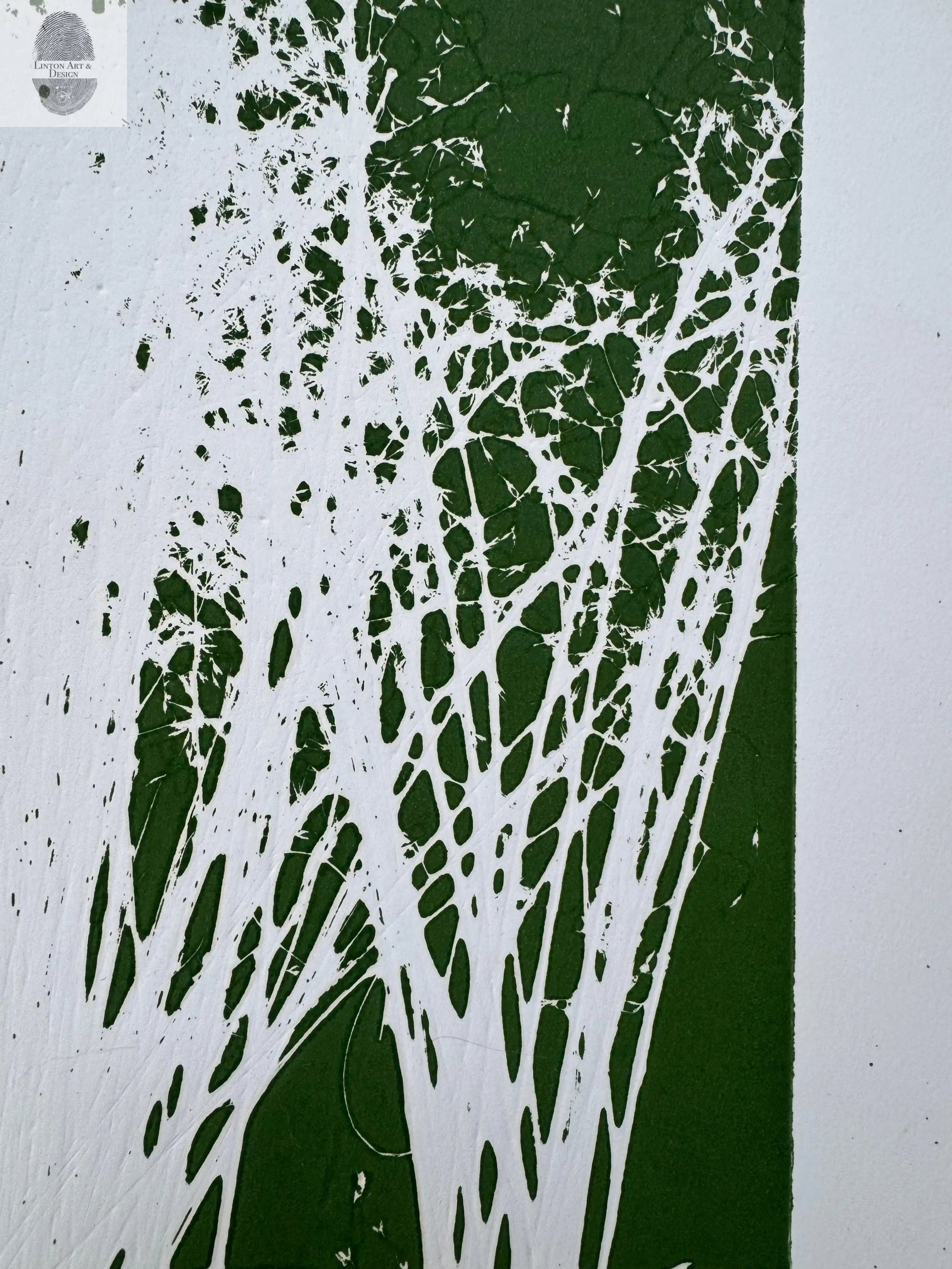 Indian Rice Grass, Original Monoprint, 20x26.5, Native Plants of Utah, Native Grass, O lintonart