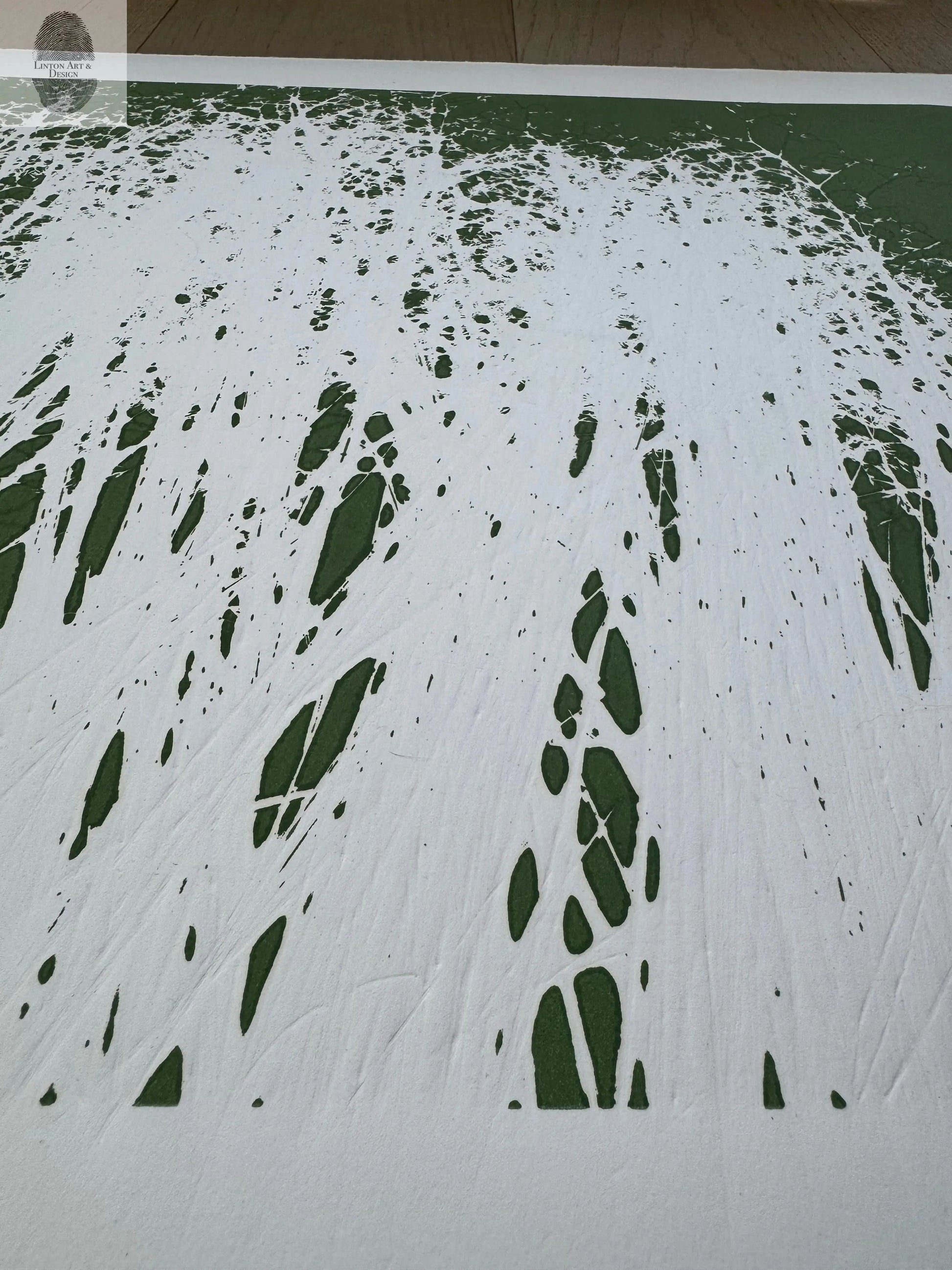 Indian Rice Grass, Original Monoprint, 20x26.5, Native Plants of Utah, Native Grass, O lintonart