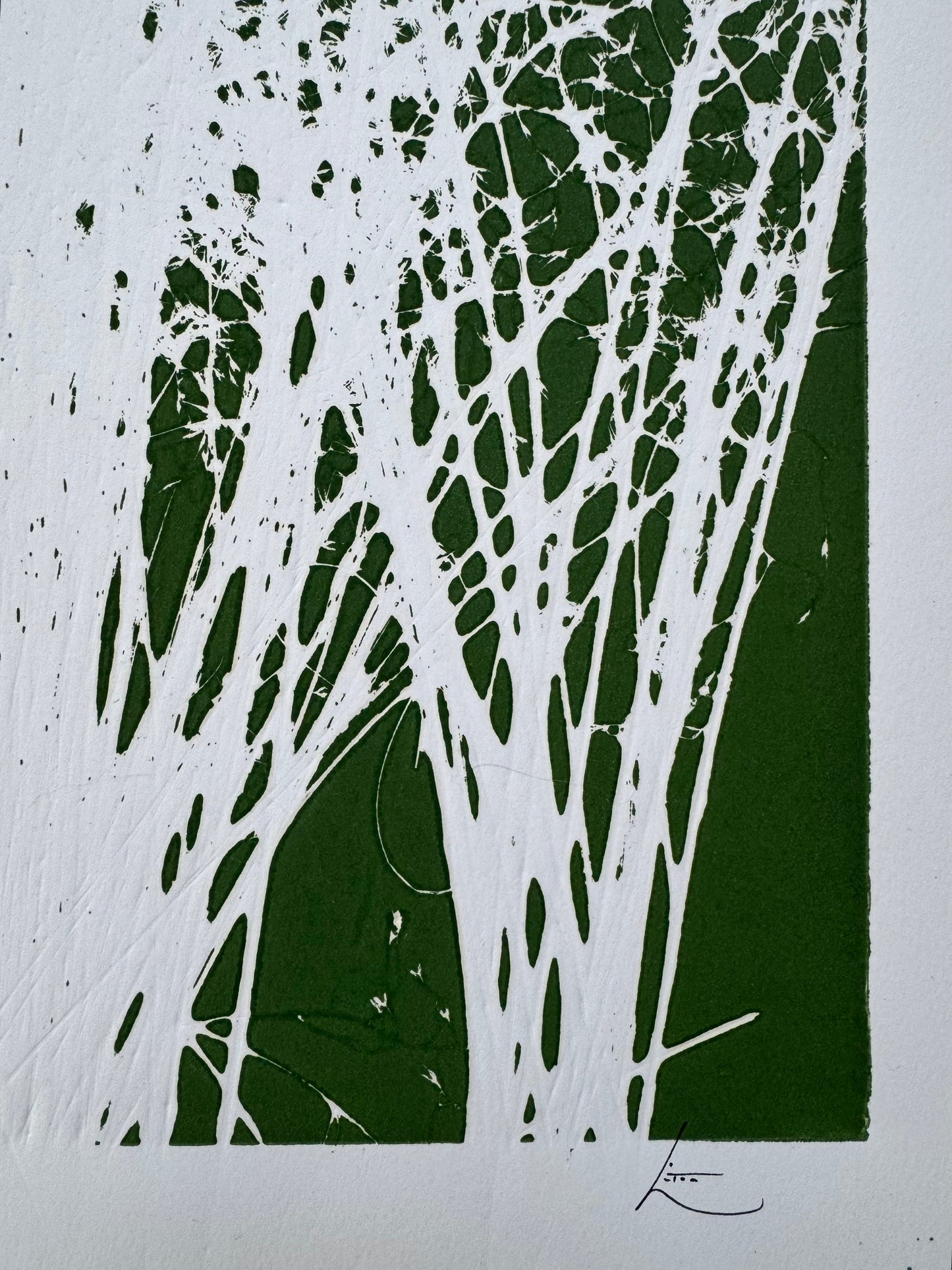 Indian Rice Grass, Original Monoprint, 20x26.5, Native Plants of Utah, Native Grass, O