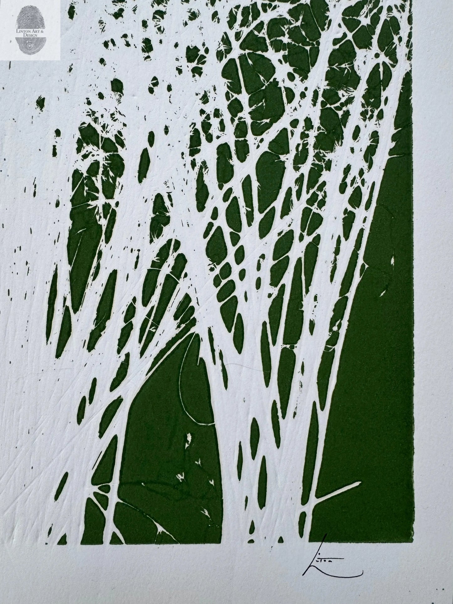 Indian Rice Grass, Original Monoprint, 20x26.5, Native Plants of Utah, Native Grass, O lintonart