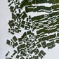"Landslide" Abstract Green letter Type MonoPrint 21.5x16 inches lintonart