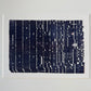 Navy Blue Abstract Monotype Print, Letter Type Print, Matted, 16x19 inches lintonart