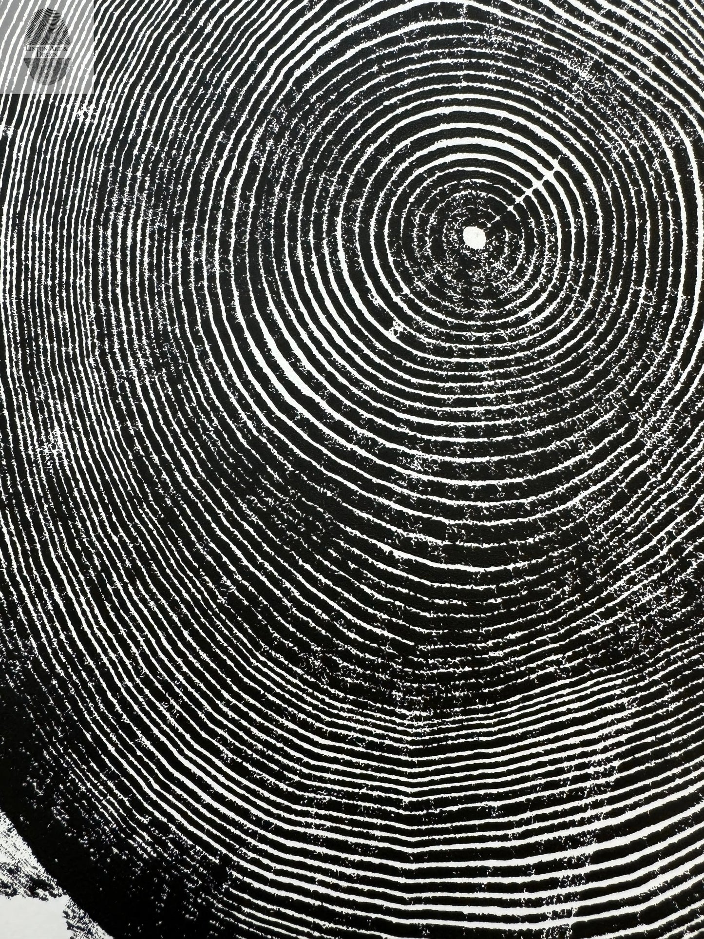 New Hampshire Ash, Sanbornton, Ash tree Art, Tree ring print, dendrology, nature inspired, Linton Art, Woodblock Print lintonart
