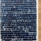 "Pattern Seeking" Abstract Navy Blue Letter Type, Monotype, 18.5X24 Inches lintonart