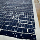 "Pattern Seeking" Abstract Navy Blue Letter Type, Monotype, 18.5X24 Inches lintonart