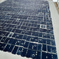 "Pattern Seeking" Abstract Navy Blue Letter Type, Monotype, 18.5X24 Inches lintonart