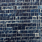 "Pattern Seeking" Abstract Navy Blue Letter Type, Monotype, 18.5X24 Inches lintonart