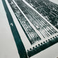 "Read Between The Lines" Abstract Forest Green Letter Type, Monotype, 24.5x34.5 Inches (Copy) lintonart