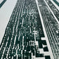 "Read Between The Lines" Abstract Forest Green Letter Type, Monotype, 24.5x34.5 Inches (Copy) lintonart
