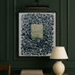 "Pattern Seeking" Abstract Navy Blue Letter Type, Monotype, 14x75x18.75 inches