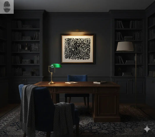 "Shake Up" Abstract Green Letter Type MonoPrint 17x16 lintonart