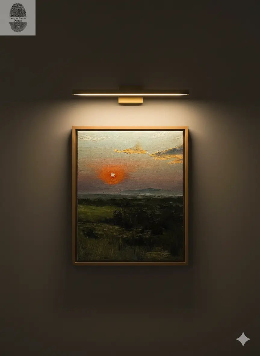 Smokey Sunset. 8x10 Original Oil Painting lintonart