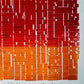 "Stacks" Abstract Red and Orange Letter Type MonoPrint 19x16 inches. Matted lintonart