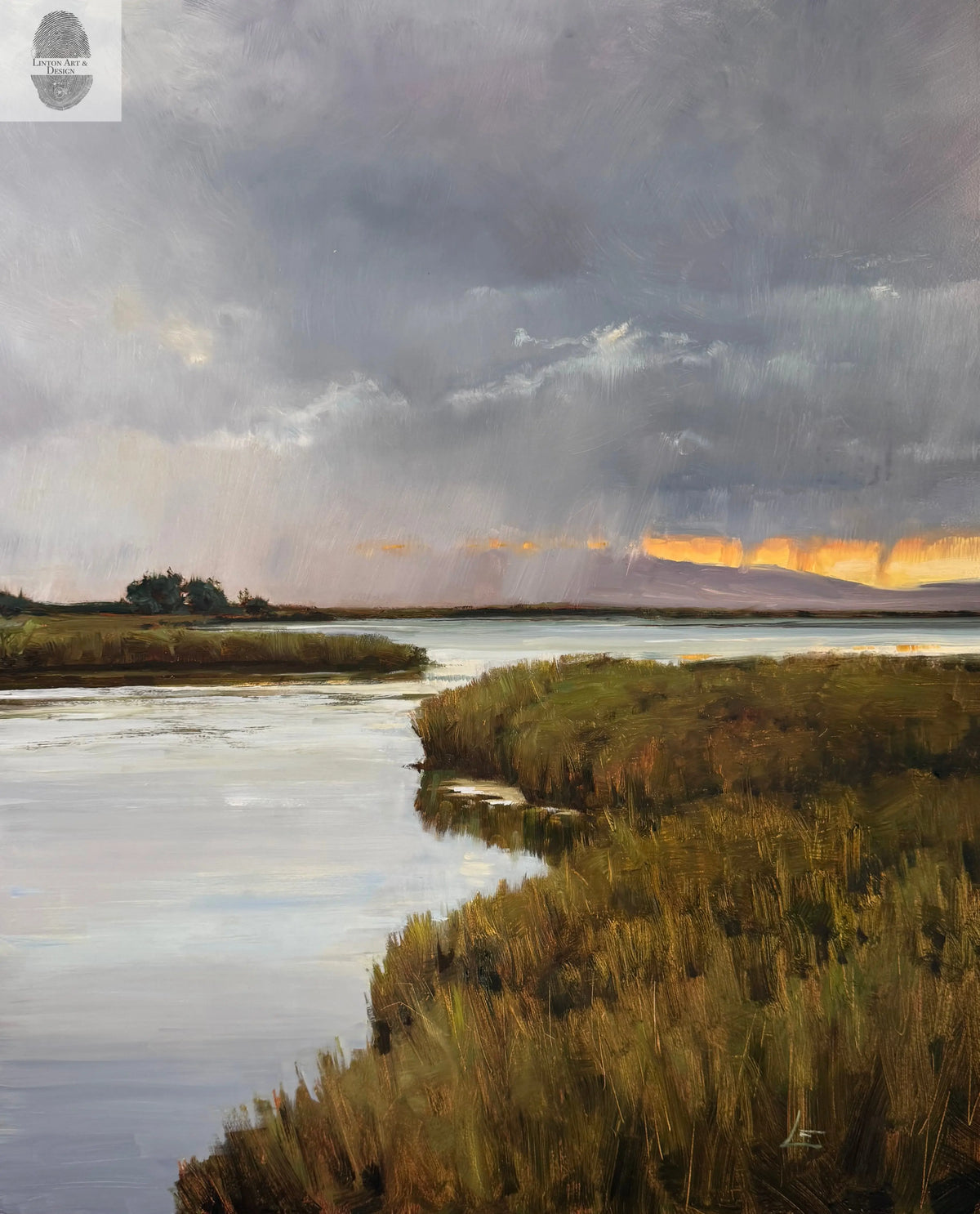 Sunset Over West Locomotive Spring lintonart