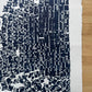 "Tell Me What to Think" Abstract Navy Blue Letter Type, Monotype, 26.25x22 Inches lintonart