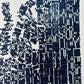 "Tell Me What to Think" Abstract Navy Blue Letter Type, Monotype, 26.25x22 Inches lintonart