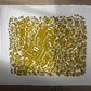 "Scatter Shot" Abstract Yellow Letter Type MonoPrint 18.25x15 lintonart