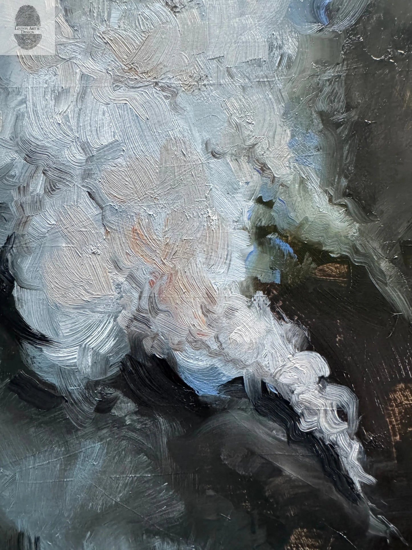 World on Fire, Original oil painting 24x49 inches lintonart