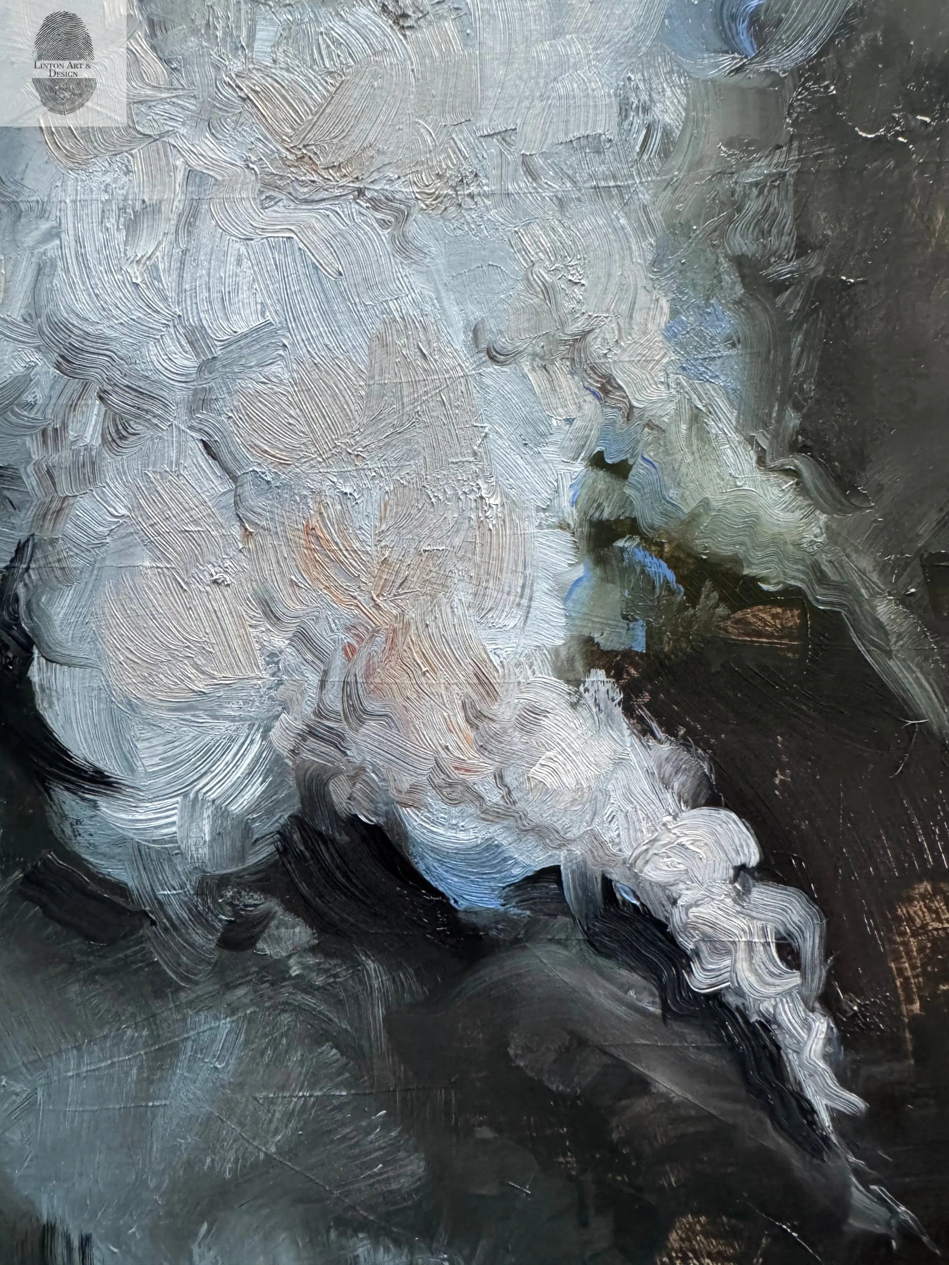 World on Fire, Original oil painting 24x49 inches lintonart