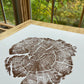 Yellowstone Tree ring print in brown ink, 11x14 inches, Hand pressed woodblock. Signed Original lintonart