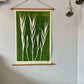 Bamboo Hand Pressed Botanical Monoprint on Green - giclee print lintonart