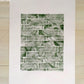 Barn wood art, pyrogravure, wabi sabi decor, sage green art lintonart