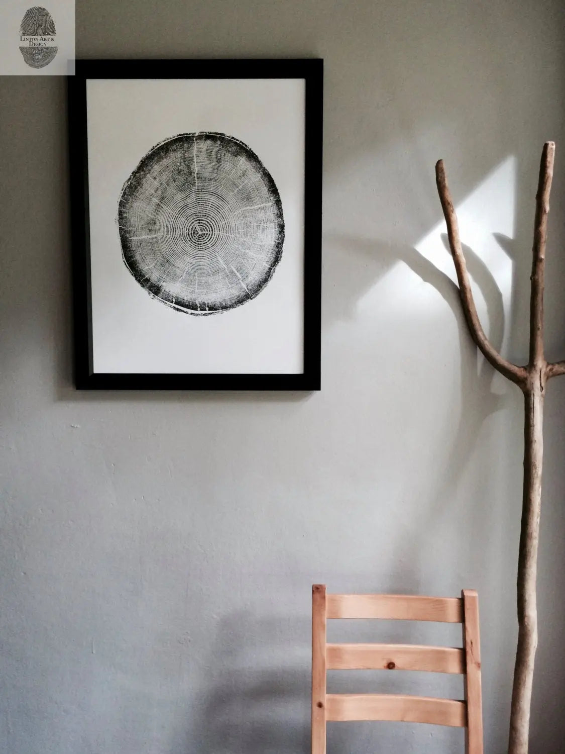 Big Cottonwood Canyon, Tree Ring Print, Woodcut, Utah Art, Botanical Print, Father's Day Art, arborist art gift, Dendrology, Hand pressed lintonart