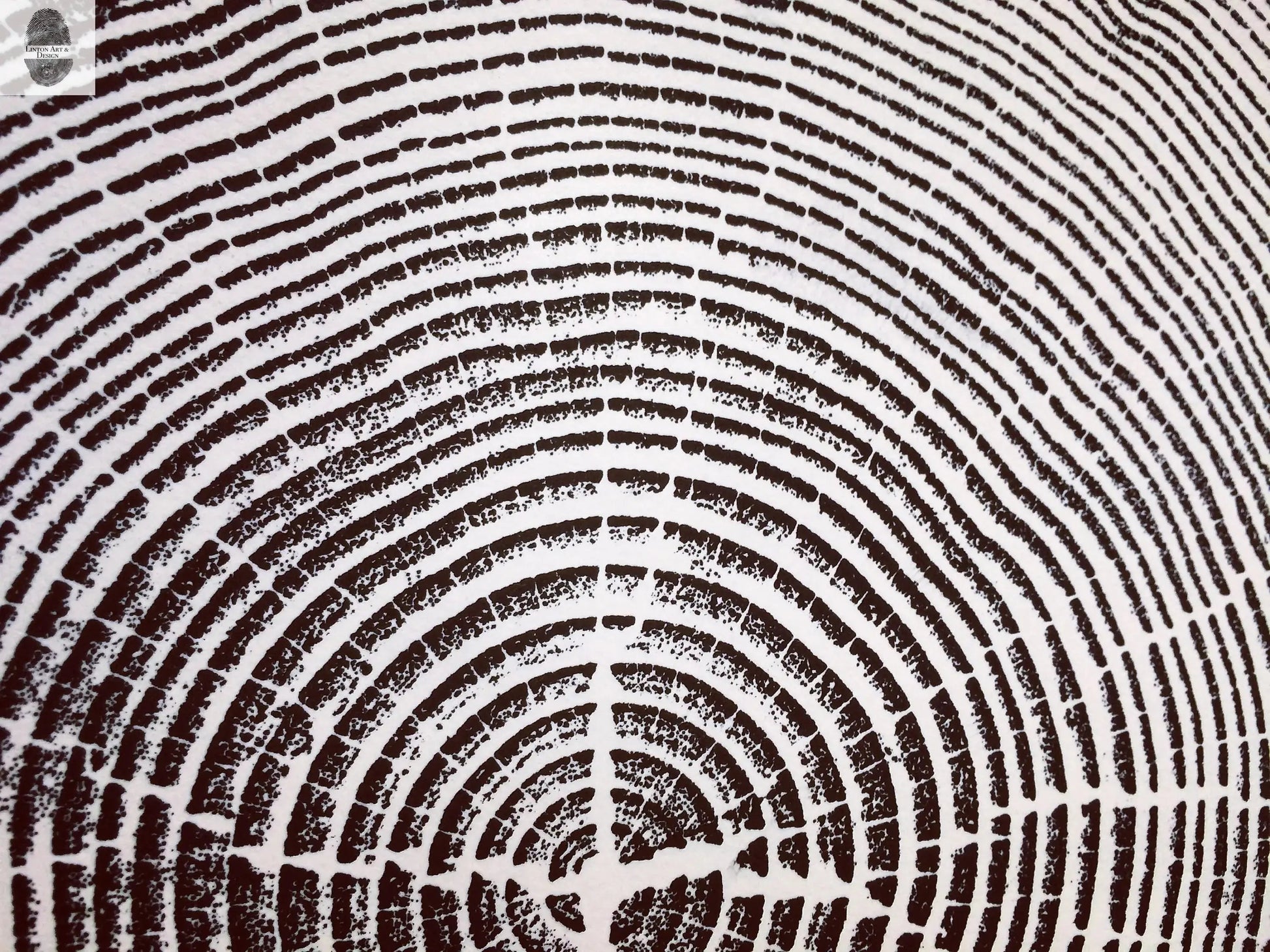 Crater Lake art, Oregon Print, Tree ring print, Woodcut print, Wood Wall art, Sacred Geometry, Forestry, National Parks, Signed Original lintonart