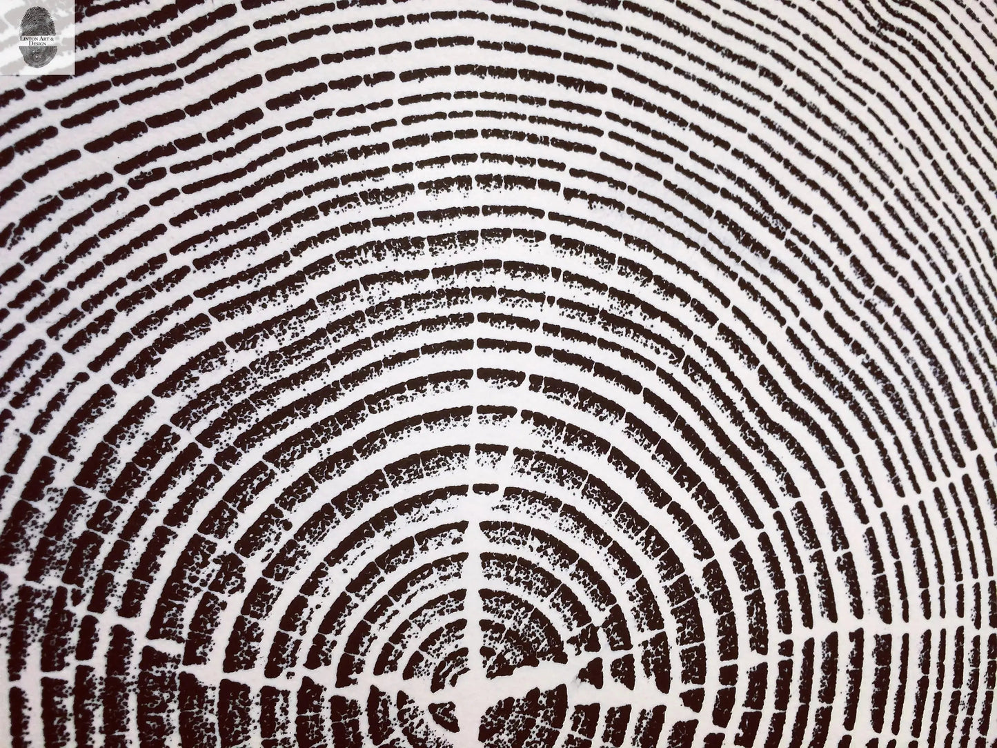 Crater Lake art, Oregon Print, Tree ring print, Woodcut print, Wood Wall art, Sacred Geometry, Forestry, National Parks, Signed Original lintonart