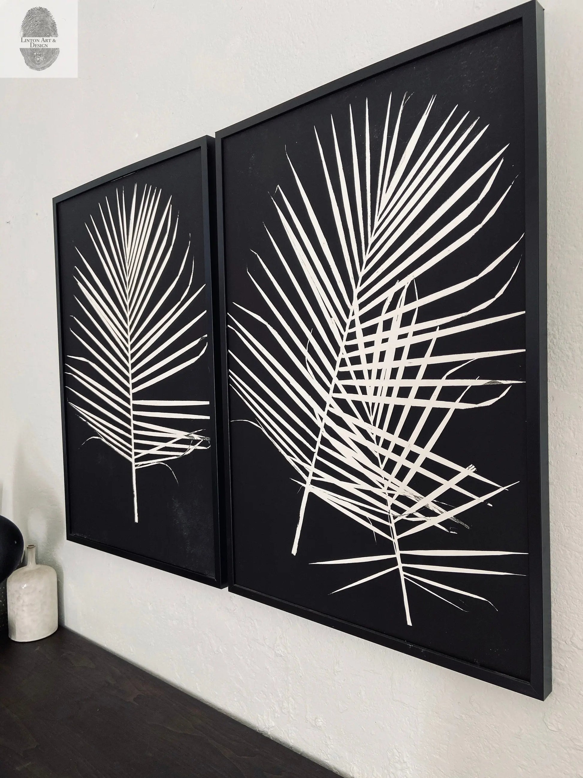 Custom Palm Leaves 20x26 lintonart