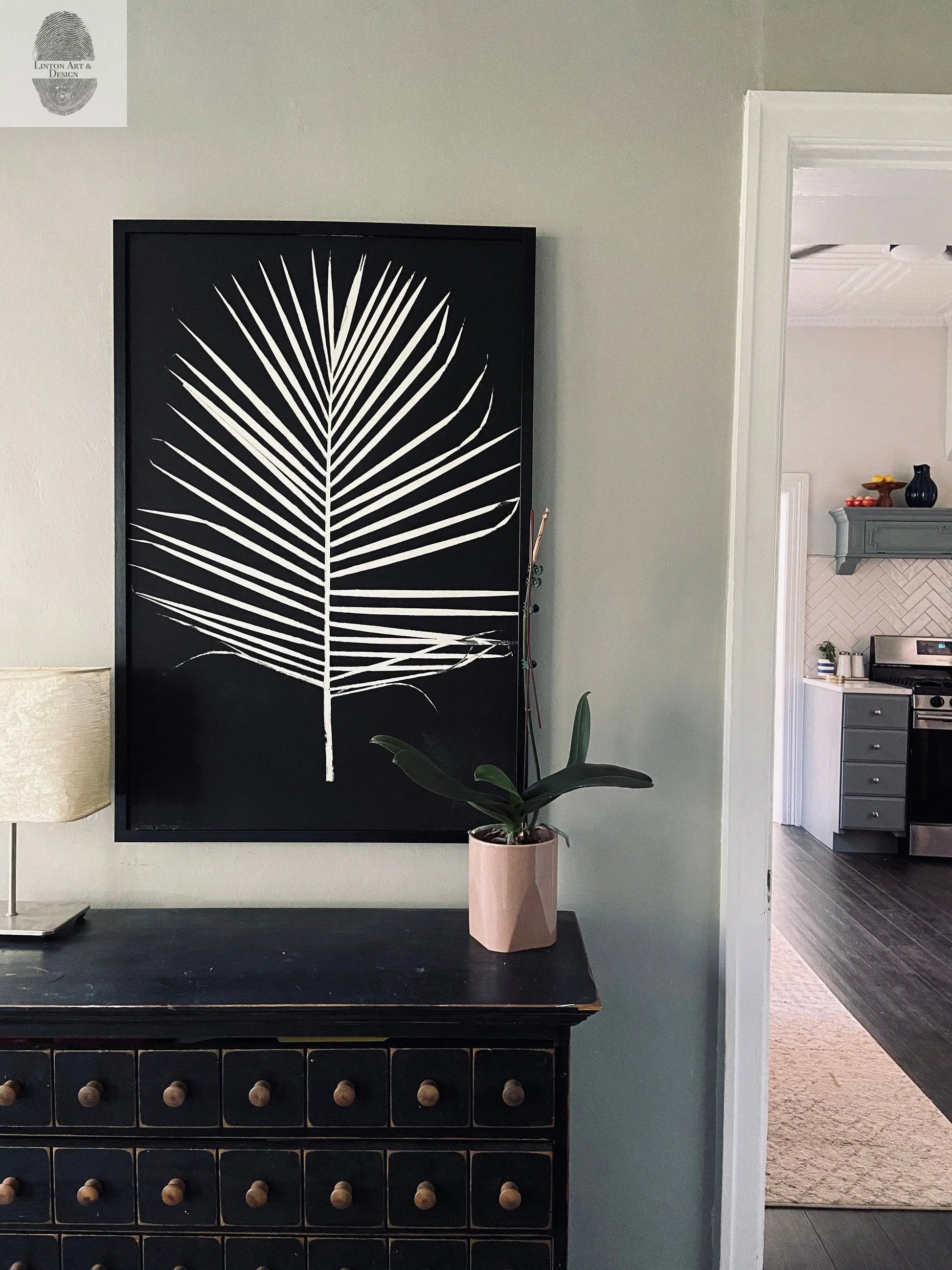 Custom Palm Leaves 20x26 lintonart