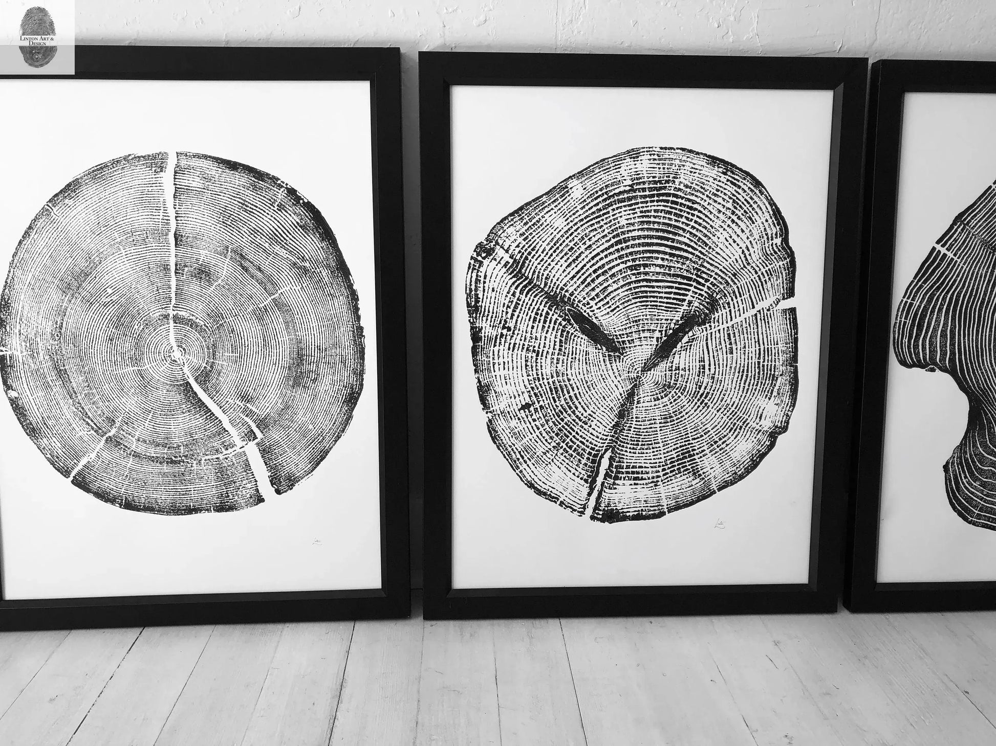 Set of 3, Utah Art, Alaska Art, Ohio State Art, Mulberry Tree, Cedar Tree, Wood Slice Wall Art lintonart