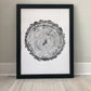 Denver Art, Rocky Mountains, Pine Tree Art, Tree ring Print, Woodcut Print lintonart