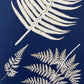 Ferns Collage Hand Pressed Botanical Monoprint on Blue - 18x24 Giclee Print lintonart