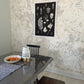 Ferns and Leaves Collage III, Hand Pressed Botanical Monoprint on Black - 24x36 giclee print lintonart