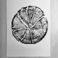 Glacier National Park, Montana Art, Tree Ring Print, Woodblock Print lintonart