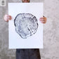 Glacier National Park, Montana Art, Tree ring art, Woodcut print, Tree ring art print, Christmas Tree, Arborist gifts lintonart