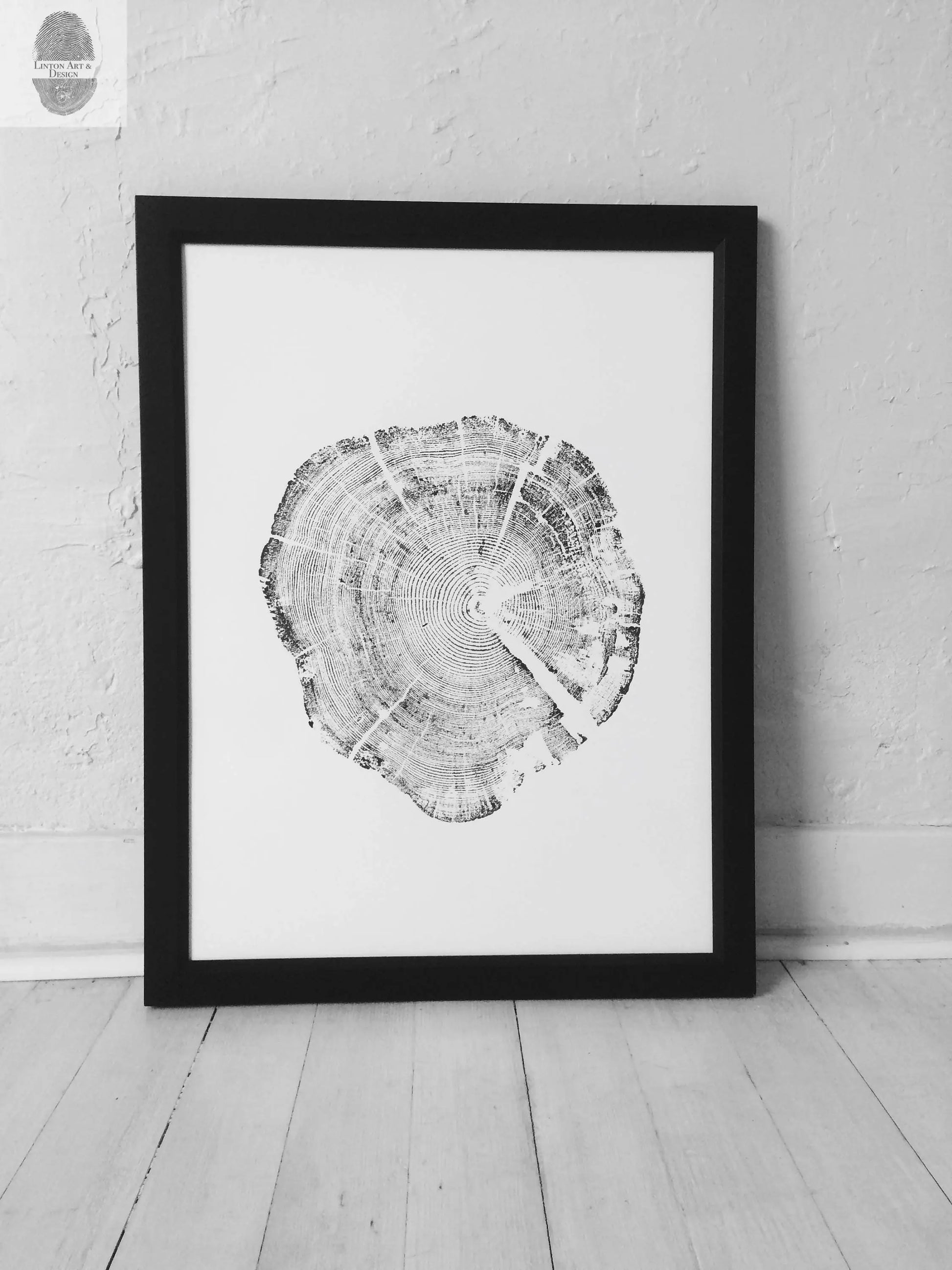 Glacier National Park, Montana Art, Tree ring art, Woodcut print, Tree ring art print, Christmas Tree, Arborist gifts lintonart