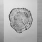 Glacier National Park, Montana Art, Tree ring art, Woodcut print, Tree ring art print, Christmas Tree, Arborist gifts lintonart