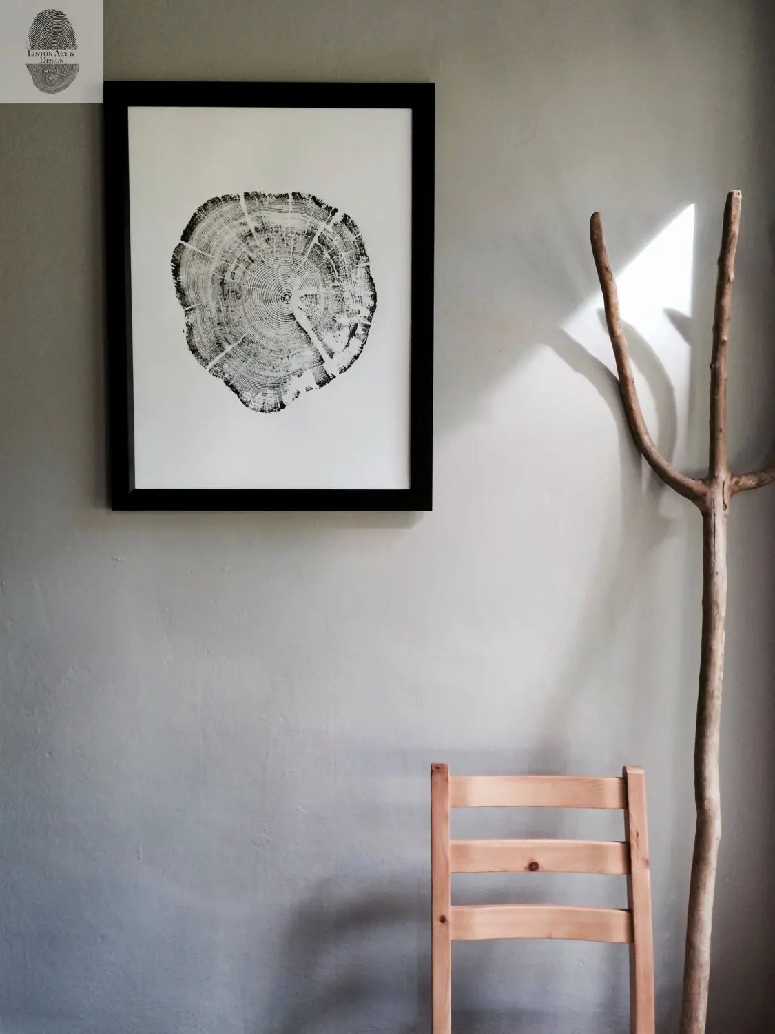 Glacier National Park, Montana Art, Tree ring art, Woodcut print, Tree ring art print, Christmas Tree, Arborist gifts lintonart