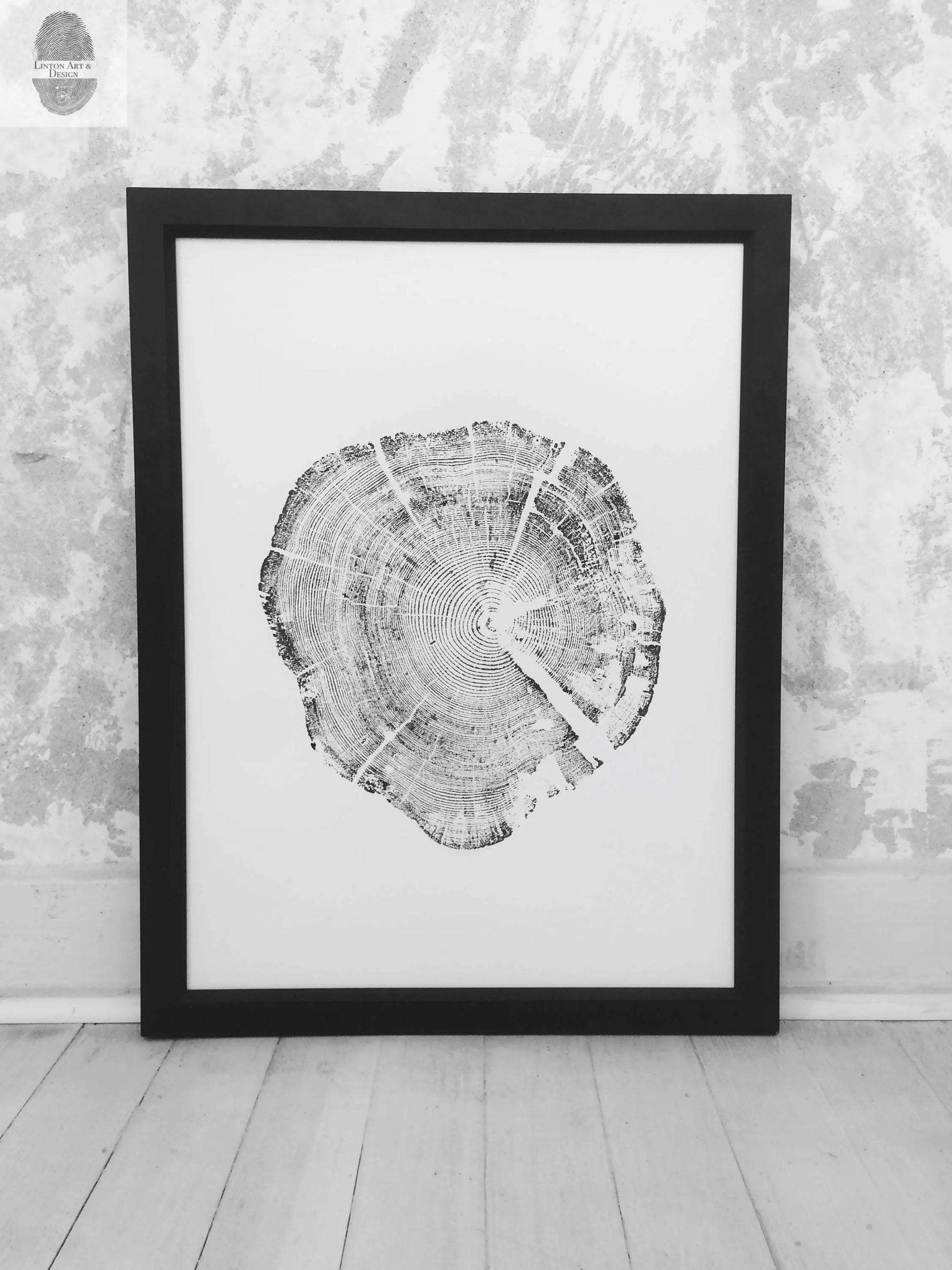 Glacier National Park, Montana Art, Tree ring art, Woodcut print, Tree ring art print, Christmas Tree, Arborist gifts lintonart