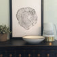 Glacier National Park, Montana Art, Tree ring art, Woodcut print, Tree ring art print, Christmas Tree, Arborist gifts lintonart