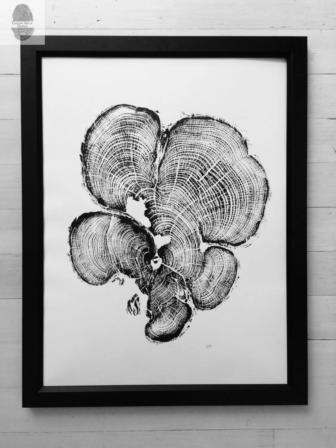 Grand Canyon Cedar, Tree Ring Print, woodcut art, Real tree rings, Nature inspired art, real tree art, Arborist art, Christmas art gifts lintonart