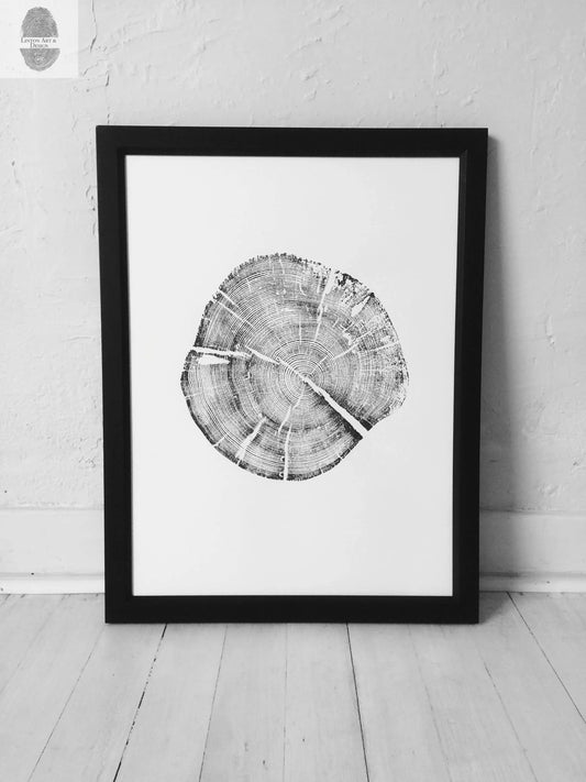 Grand Tetons Print, Tree ring art, Woodcut, Pine Tree art Print, Wyoming Art, Arborist art, Tree Ring Print, Tree hugger gifts, Arborist lintonart